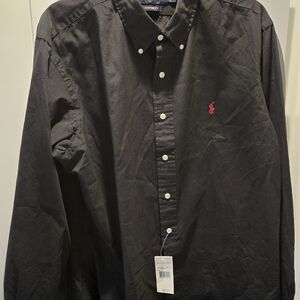 Ralph Lauren Black Button Down Shirt